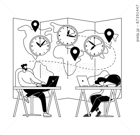 Time zones abstract concept vector illustration. Time zones abstract concept vector illustration. 87391447