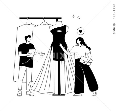 Fashion house abstract concept vector illustration. Fashion house abstract concept vector illustration. 87391458