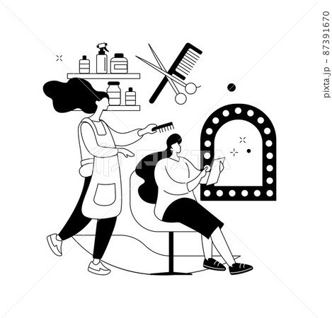 Beauty salon abstract concept vector illustration. 87391670
