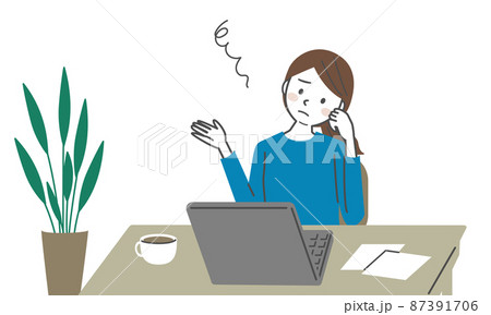 パソコン操作をする女性 パソコン操作をする女性 87391706