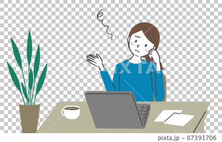 パソコン操作をする女性 パソコン操作をする女性 87391706