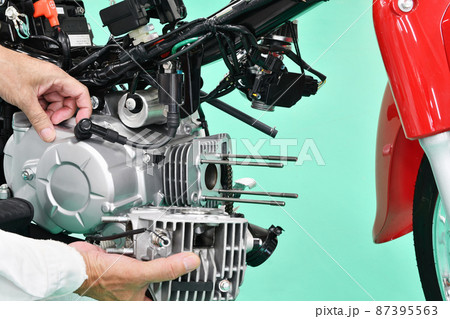 バイクエンジンの分解整備 バイクエンジンの分解整備 87395563