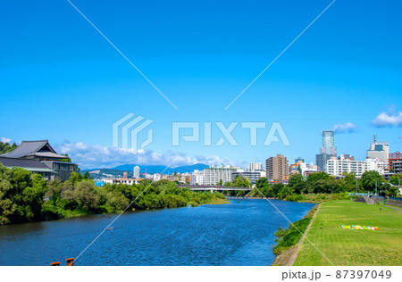 杜の都仙台 初秋 広瀬川 愛宕堰 宮沢橋上流の眺望 杜の都仙台 初秋 広瀬川 愛宕堰 宮沢橋上流の眺望 87397049