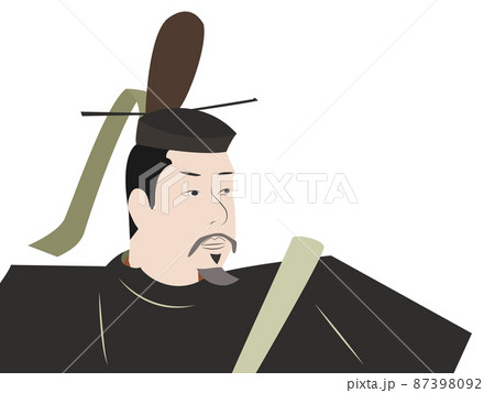 源頼朝 鎌倉時代の歴史人物のイラスト素材