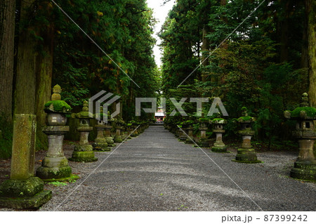 日本 山梨県 北口 本宮 富士浅間神社 参道 87399242