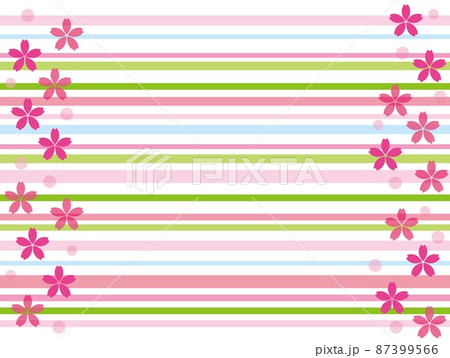 桜 ボーダー模様 桜 ボーダー模様 87399566