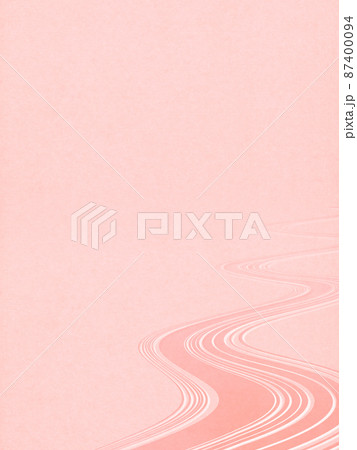 シンプルなピンク色の和風素材のイラスト素材