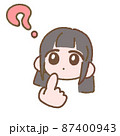 疑問　女の子 87400943