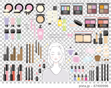 化妝品和女性插圖素材集 87400996