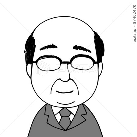 微笑むおじさんのイラスト 87402470
