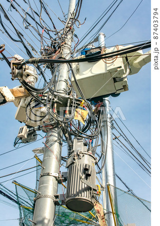 電信柱の交換工事 87403794