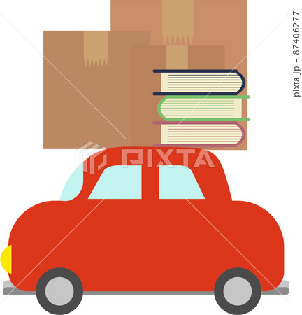 Cars to move Cargo loading on a car Cardboard... - Stock Illustration  [87406277] - PIXTA