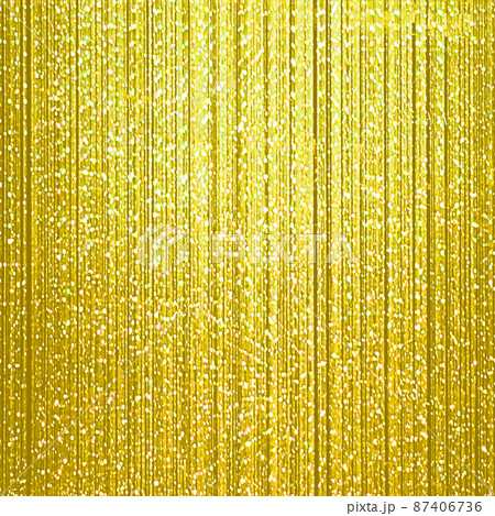 小さな黄色の光がキラキラ輝くビーズカーテンの背景画像 87406736
