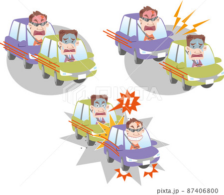 交通安全<あおり運転(ビジネスマン)> 交通安全<あおり運転(ビジネスマン)> 87406800