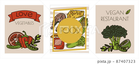 Vector Food Doodle banners. Hand Made Line Art cards. Menu Restaurant. Sketch illustration of healthy food. Logotype Symbol Design Vector Food Doodle banners. Hand Made Line Art cards. Menu Restaurant. Sketch illustration of healthy food. Logotype Symbol Design 87407323