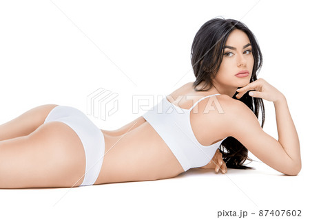 Fitness young woman with a beautiful body - Stock Photo