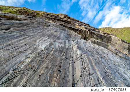 Huge rocks at the Silver Strand in County Donegal - Ireland Huge rocks at the Silver Strand in County Donegal - Ireland 87407883