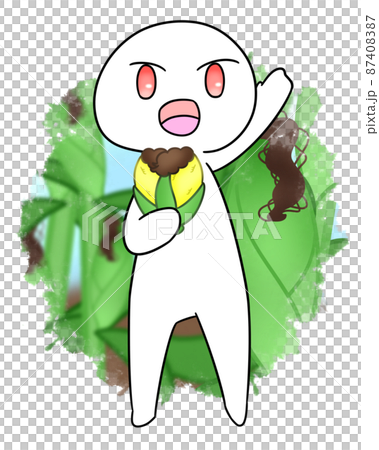 一個在玉米地裡微笑著舉起手的角色 87408387