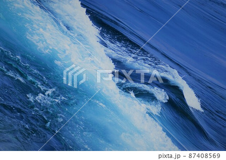 渦の花　ストリーム・エネルギーのイメージ　素材　背景 87408569