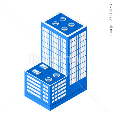 Vector isometric urban architecture single building of the modern Vector isometric urban architecture single building of the modern 87410243