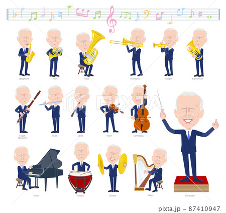 クラシック音楽演奏に関する壮年男性のセット 87410947