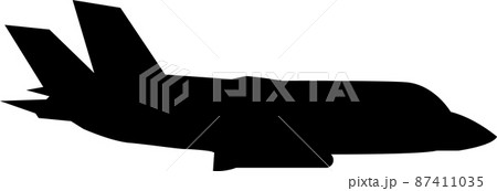 戦闘機のシルエット素材　ベクター 87411035