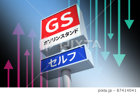 ガソリンスタンドイメージ ガソリンスタンドイメージ 87414041