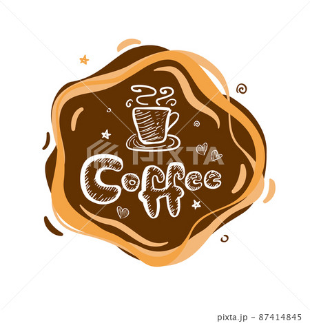 Coffee lettering, icon, sticker Coffee lettering, icon, sticker 87414845
