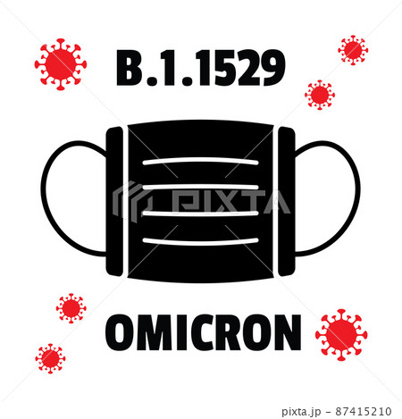 B.1.1529 Omicron Virus Icons 87415210