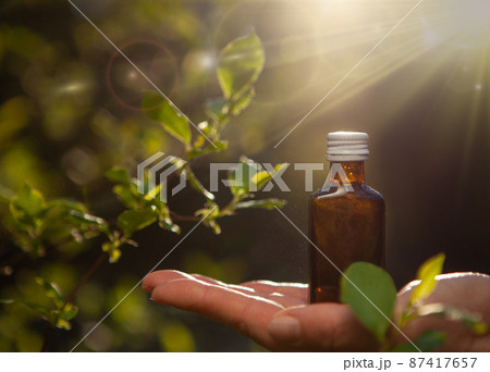 Essential oils and medical flowers herbs. 87417657