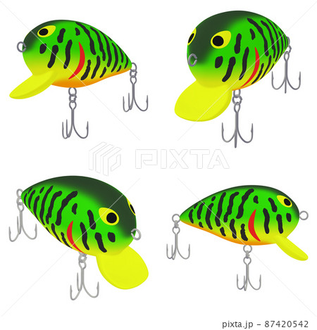 Illustration material of fishing tackle lure - Stock