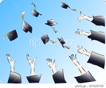 畢業典禮帽子扔 畢業典禮帽子扔 87420739