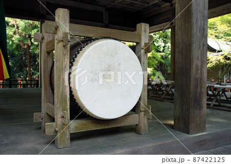 春の日吉大社　山王祭　祭太鼓　滋賀県大津市 87422125
