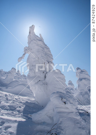 山形蔵王　地蔵岳の樹氷・スノーモンスター 87424929
