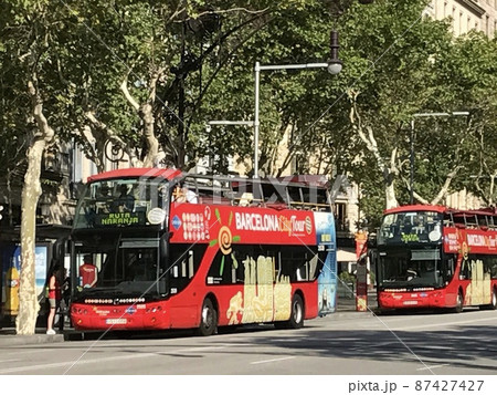 バルセロナの市内観光オープンバス バルセロナの市内観光オープンバス 87427427