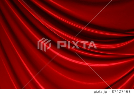 赤い布の背景素材 赤い布の背景素材 87427463