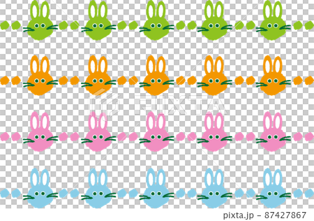 Colorful rabbit ruled set 87427867