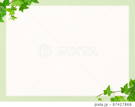 紙と新緑のかわいい背景 紙と新緑のかわいい背景 87427868