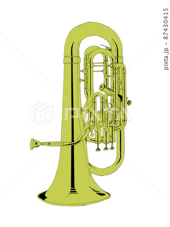 ユーフォニアムのリアルイラストカラー単色 87430415
