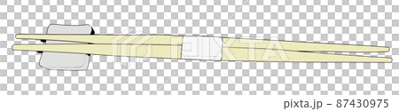 Illustration of chopsticks and chopstick rest 87430975