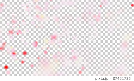 CGパーティクル　春をイメージしたピンク色のパーティクル 87431725
