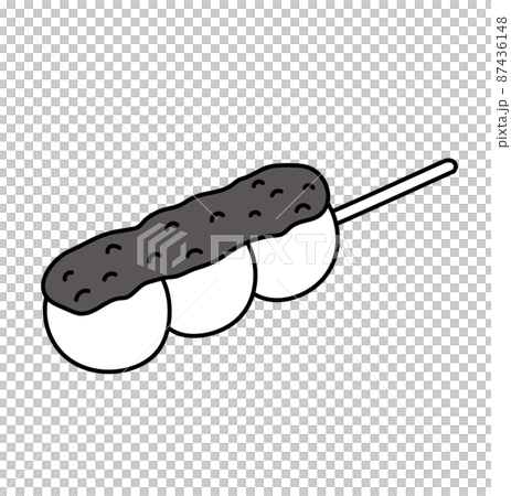 單色黑白插圖餃子 87436148