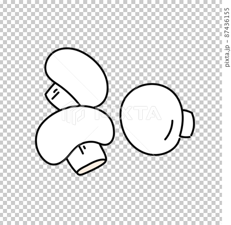 單色黑白插圖蘑菇 單色黑白插圖蘑菇 87436155