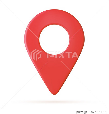 3D Realistic Location map pin gps pointer markers 87436582