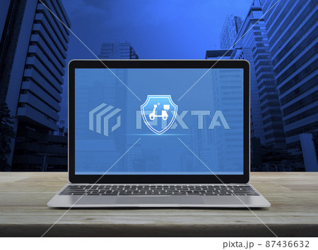 Business motorbike insurance online concept 87436632