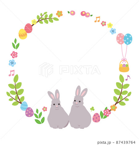 素材-イースター（2022）8文字なしベク 87439764