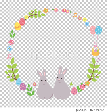 素材-イースター（2022）8文字なしベク 87439764