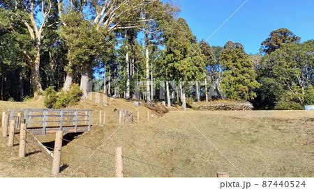 日本100名城　山中城　本丸西橋と本丸 87440524