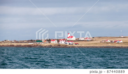 Hafnarfjordur landscape. It is a port town in Iceland 87440889