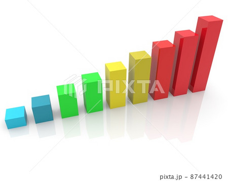 Abstract colored business rate on white 87441420